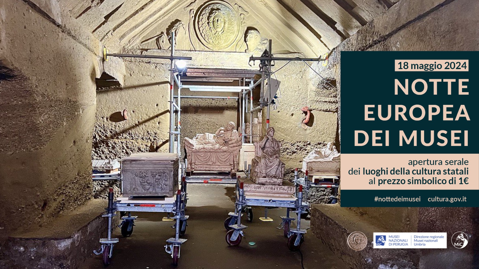 Notte Europea dei Musei 2024: Ipogeo dei Volumni e Necropoli del Palazzone